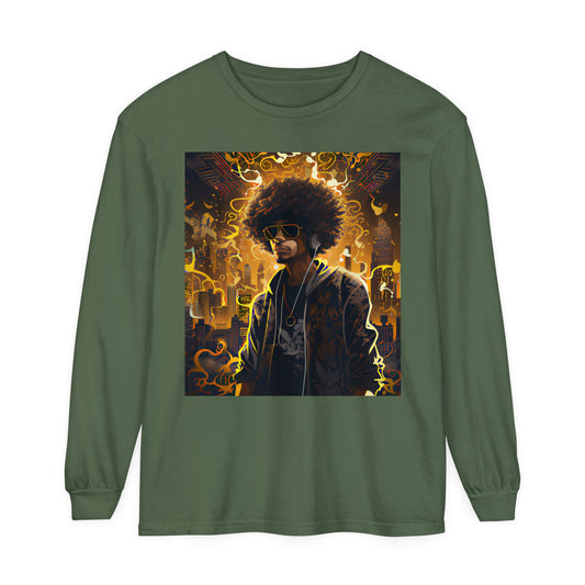 Introducing our Gold and Black Hip-Hop Long Sleeve T-Shirt