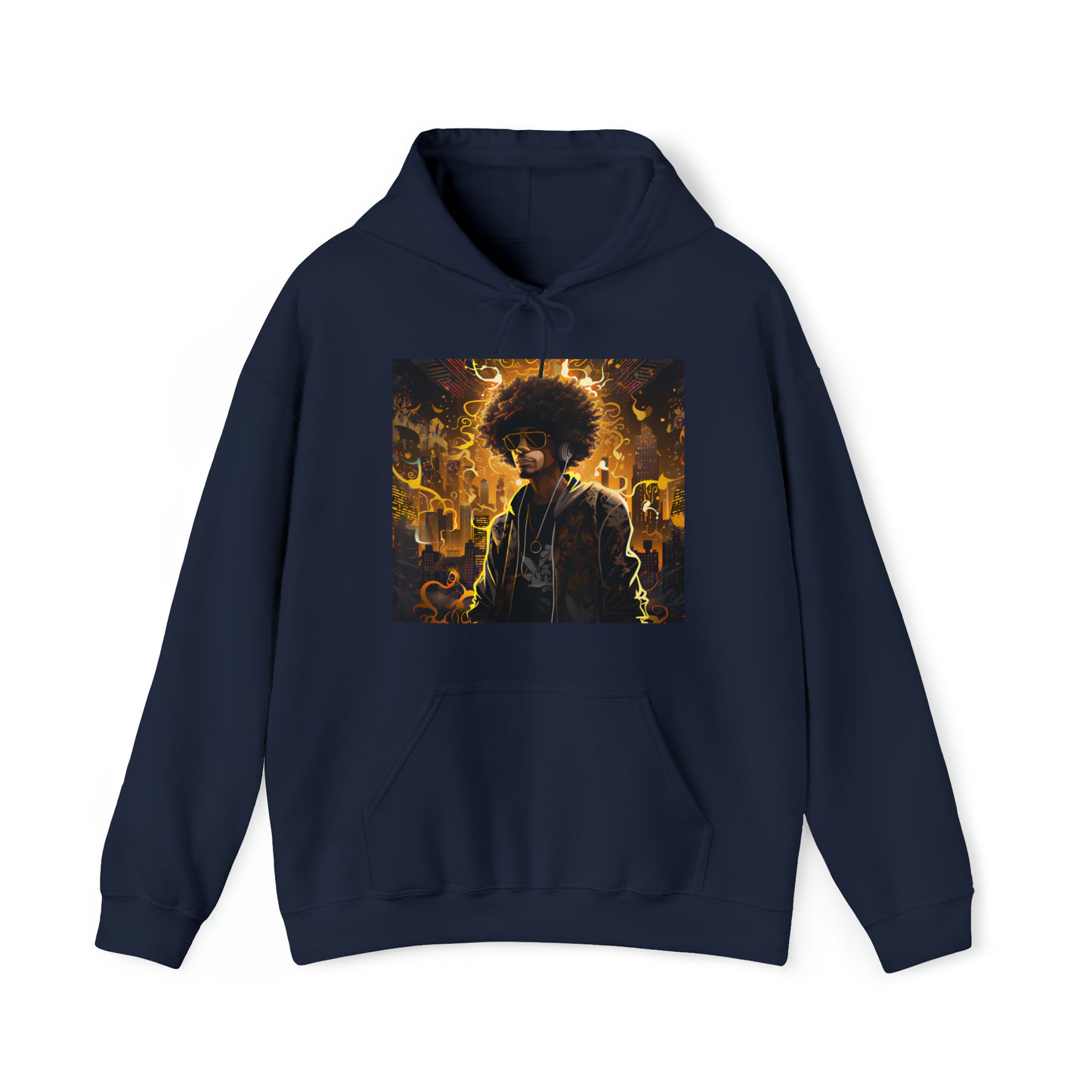 Introducing our Gold and Black Hip-Hop Hooded Sweatshirt