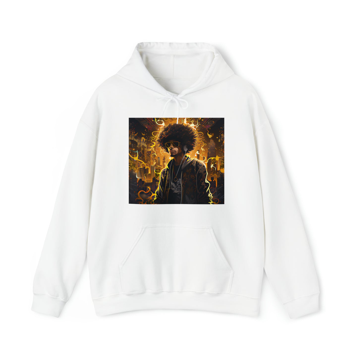 Introducing our Gold and Black Hip-Hop Hooded Sweatshirt