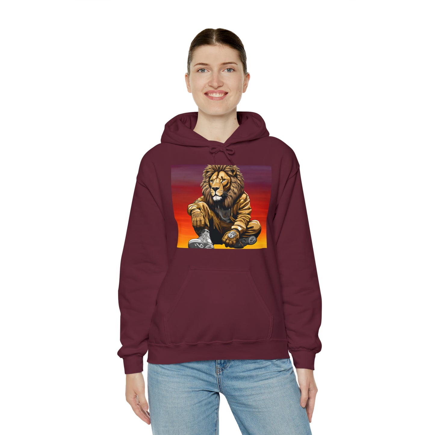 "Urban Royallty" Lion Hooded Sweatshirt