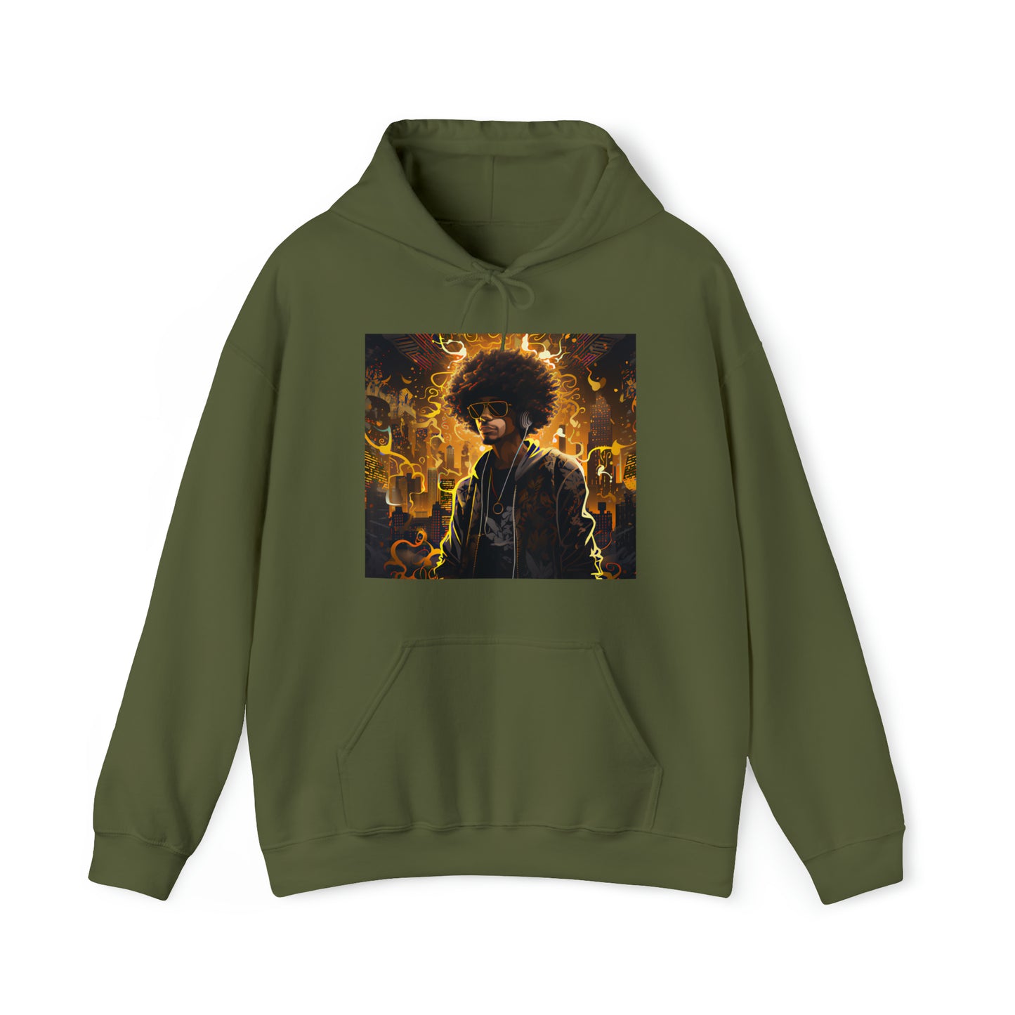 Introducing our Gold and Black Hip-Hop Hooded Sweatshirt